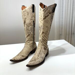 Rare Signature Donald J Pliner Women's Gysell-H3 Western Tall Boots Size 8.5‎ B